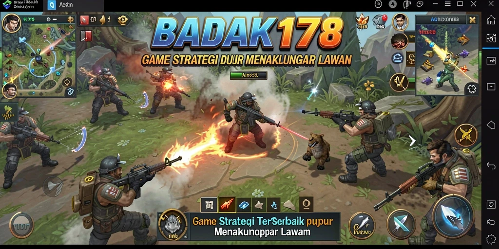 Tampilan dinamis gameplay strategis BADAK178 yang menantang.