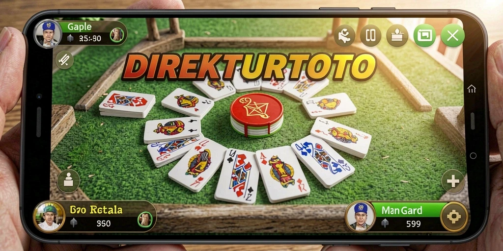 Screenshot gameplay DIREKTURTOTO menampilkan keseruan bermain Gaple.
