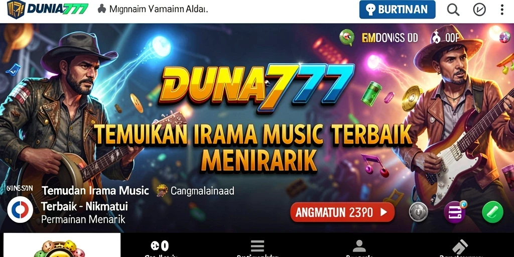 Screenshot utama DUNIA777 menampilkan gameplay seru dan interaktif.