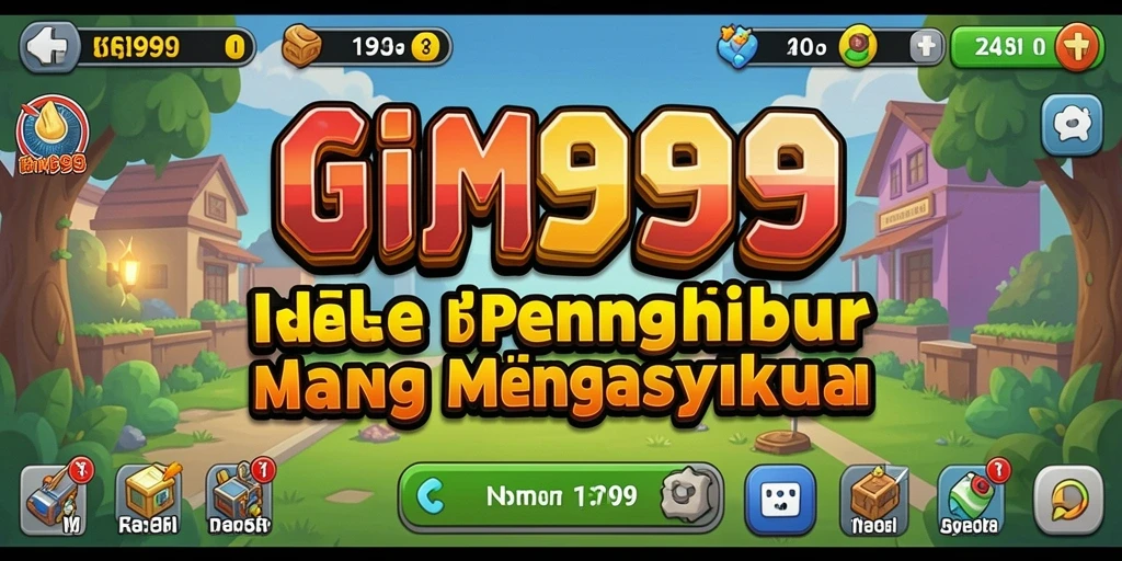 Screenshot GIM999 menampilkan gameplay Idle yang menarik dan interaktif.