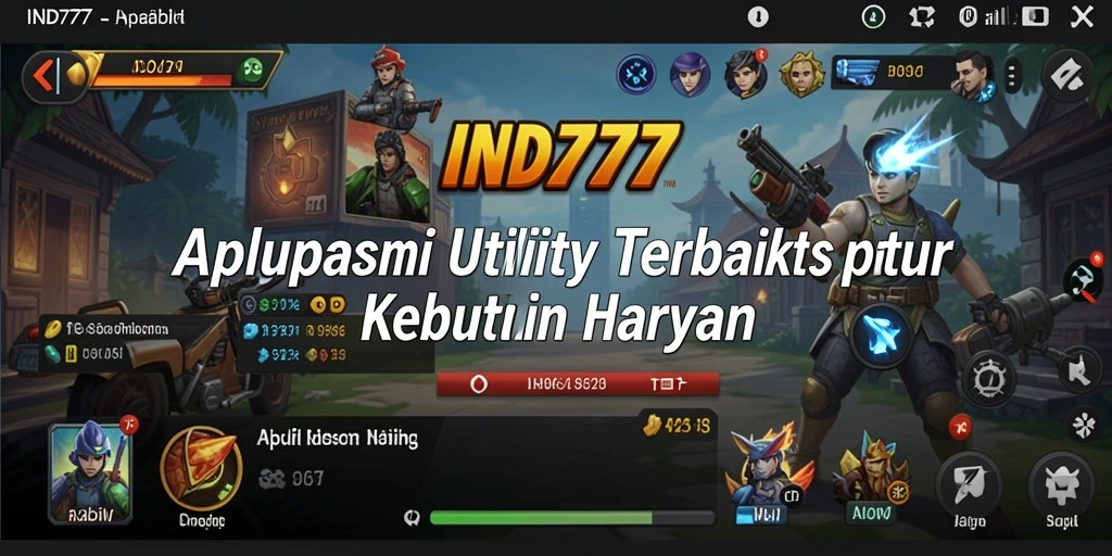 Screenshot menampilkan fitur-fitur utama IND777 dengan antarmuka yang mudah digunakan.
