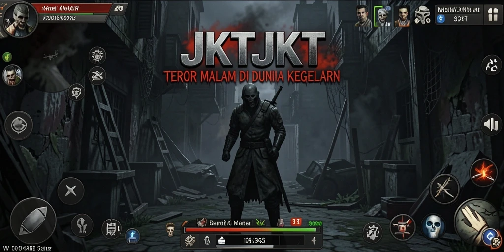 Tampilan gameplay menakutkan di dunia kegelapan JKTJKT.