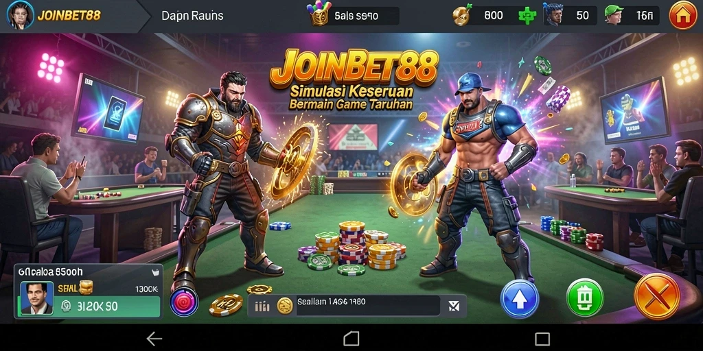 Tampilan menarik dari gameplay simulasi perjudian JOINBET88.