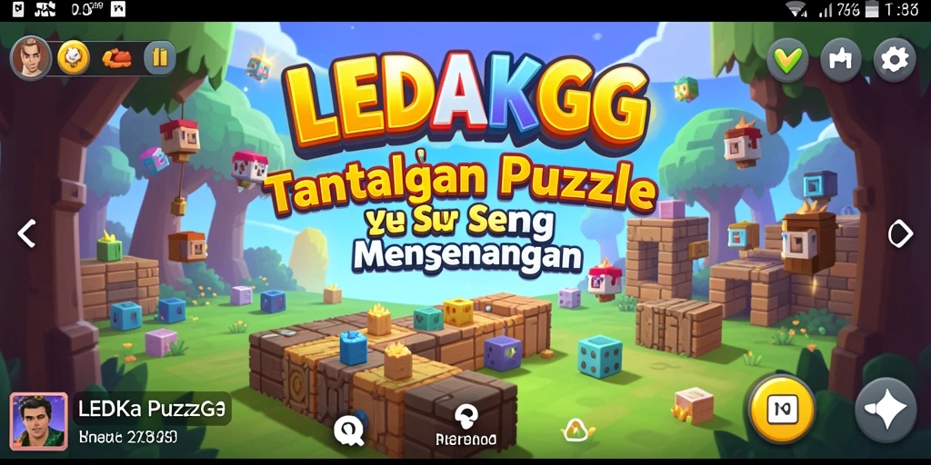Screenshot gameplay LEDAKGG yang penuh tantangan puzzle.