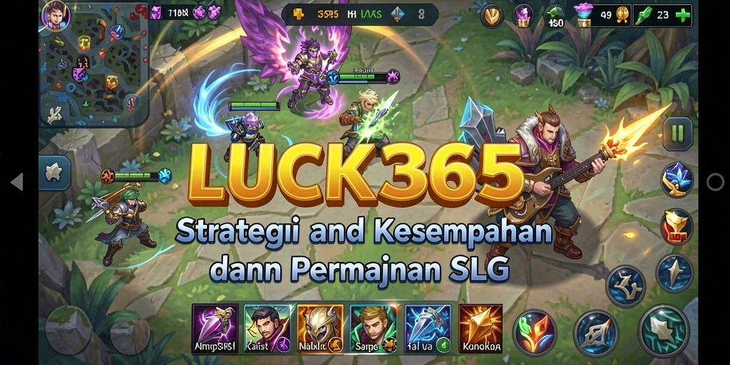 Tangkapan layar gameplay LUCK365 yang menampilkan strategi dan pertempuran.