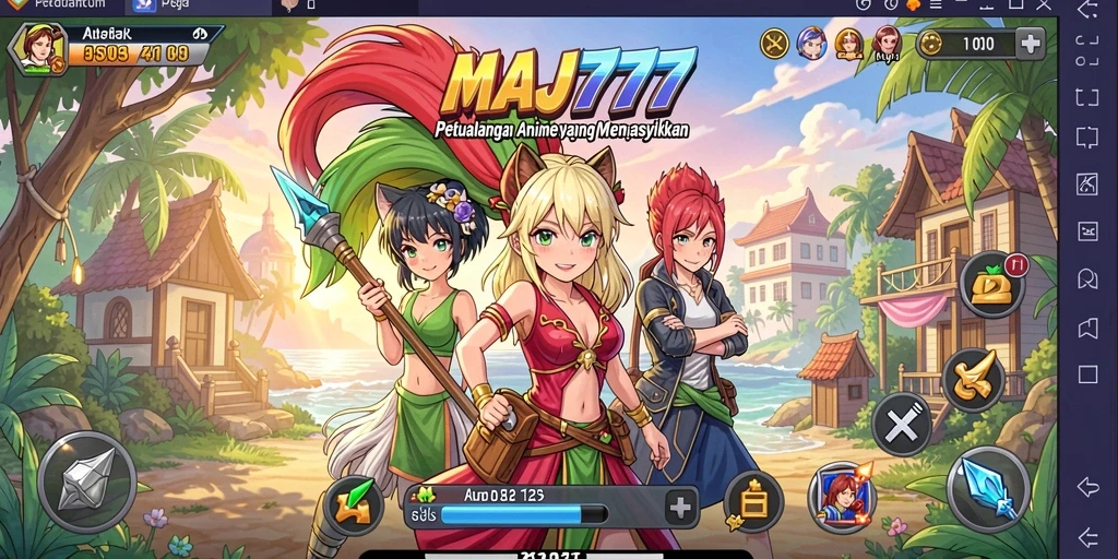 Tangkapan layar menunjukkan momen pertarungan epik dalam game Anime.