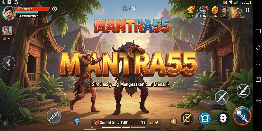 Tampilan gameplay MANTRA55 yang menarik dan mendalam.