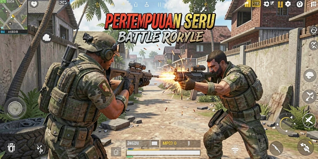 Tampilan menarik dari gameplay seru di MPO2121 Battle Royale.