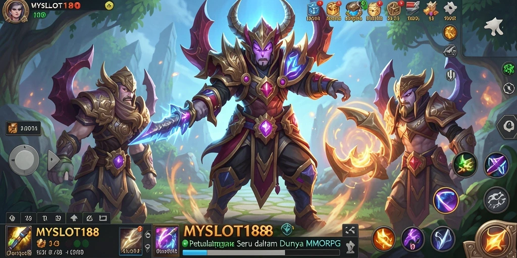 Tampilan gameplay seru di dunia fantasi MMORPG MYSLOT188.