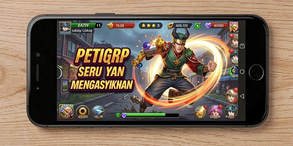 Screenshot gameplay QiuQiu yang menampilkan aksi seru di PETIRRP.