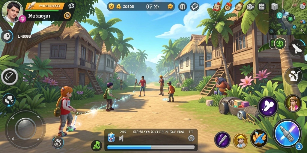 Screenshot menunjukkan gameplay seru dari PREMIUM303 di dunia simulasi.