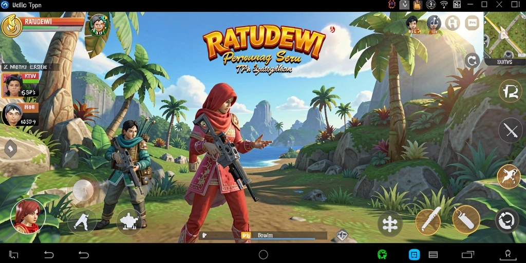 Tampilan gameplay seru dalam RATUDEWI dengan aksi yang mendebarkan.