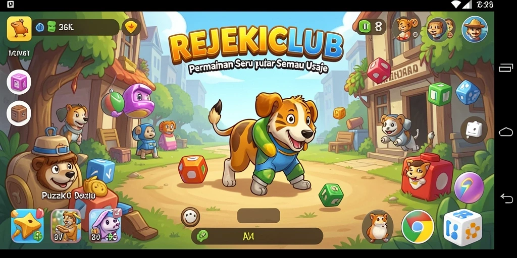 Tampilan menarik dari gameplay Puzzle REJEKICLUB