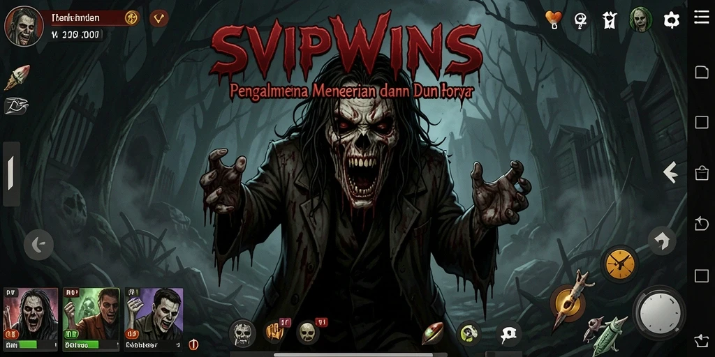 Screenshot gameplay SVIPWINS dengan suasana Horror yang menakutkan.