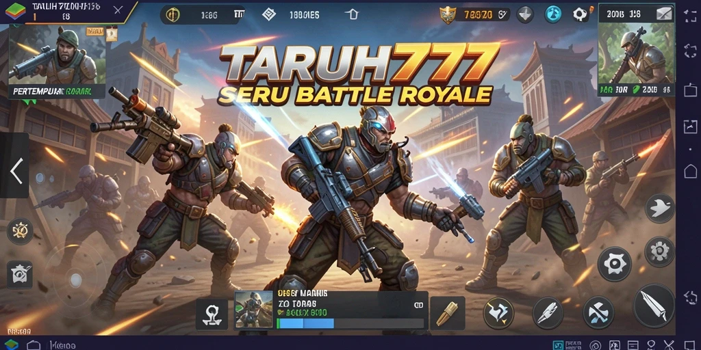 Screenshot gameplay TARUH777 yang menunjukkan pertempuran seru di arena Battle Royale.
