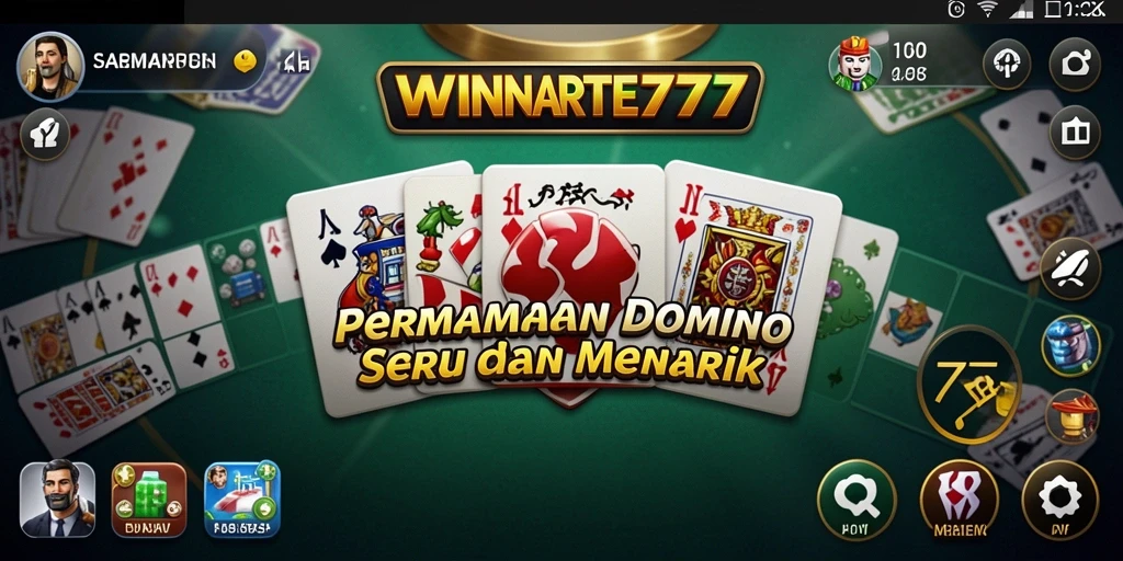 Screenshot gameplay WINRATE777 dengan tampilan menarik permainan Domino.